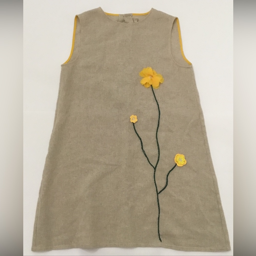 Girls La Stupenderia Italian Made Summer Dress Crotchet And Embroidered Detail